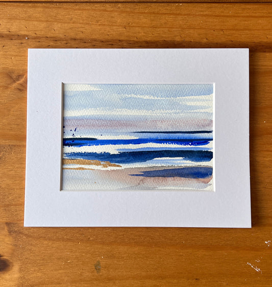 Orginal abstract water colour painting set in mount