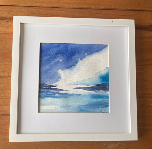 Impressionist modern watercolour orginal painting scottish isles