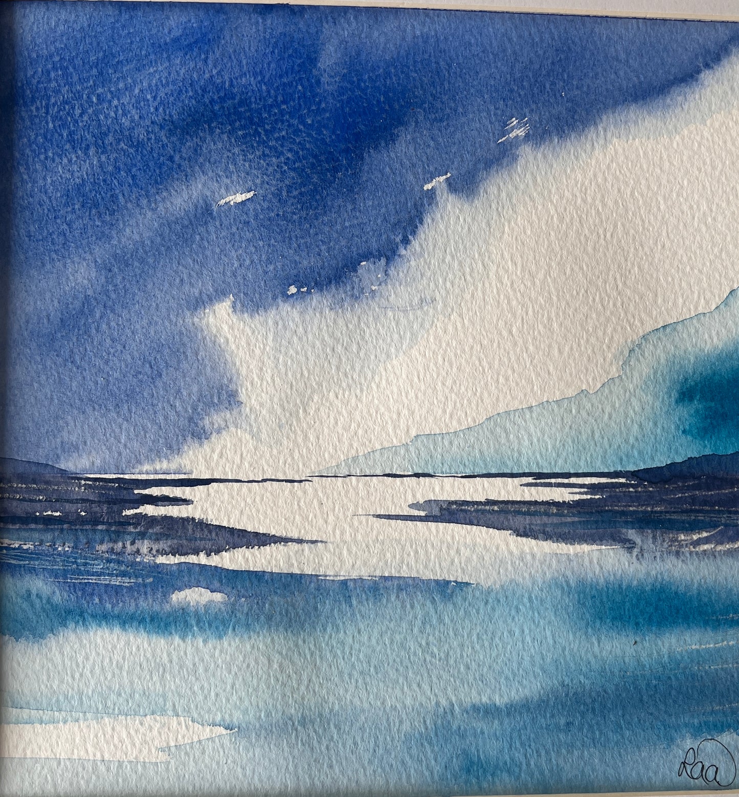 Impressionist modern watercolour orginal painting scottish isles