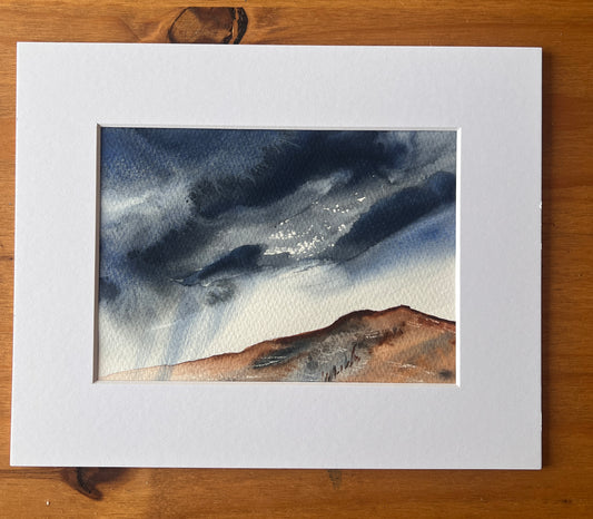 Water colour original art ‘storm on the moor ‘