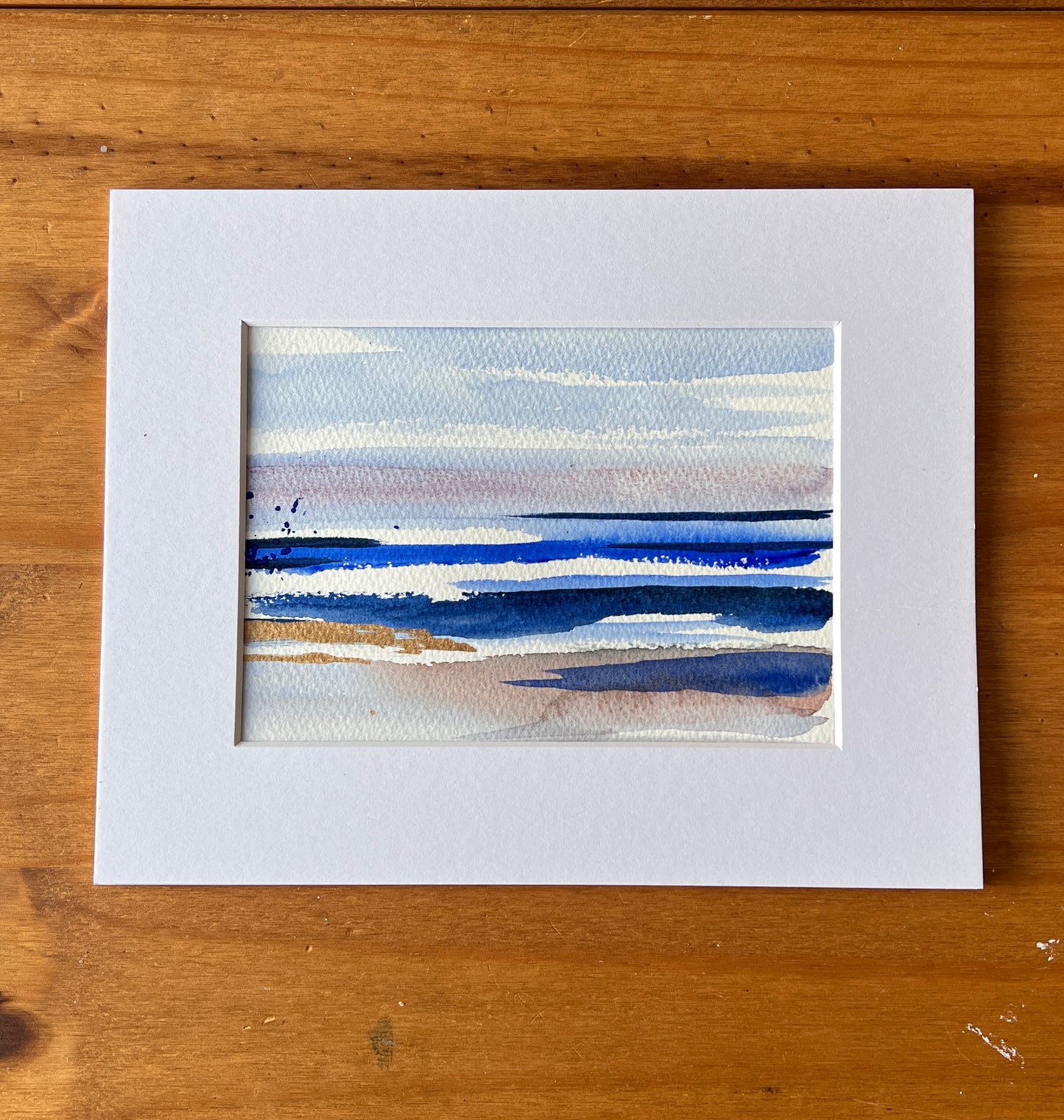 Orginal abstract water colour painting set in mount