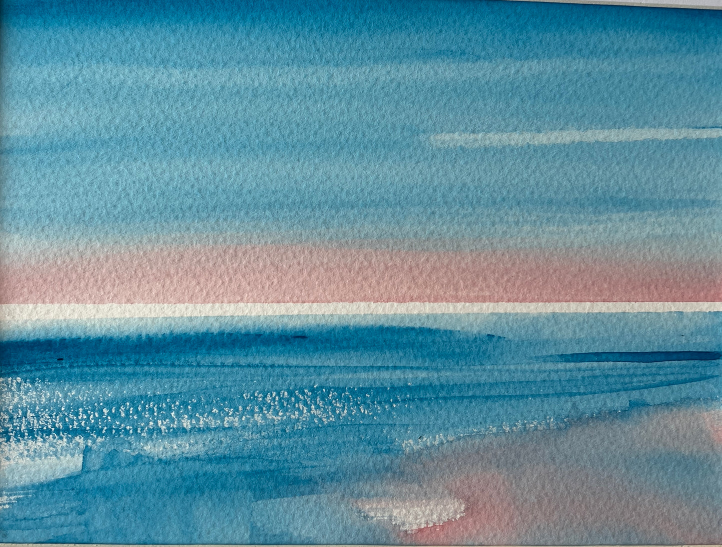 minimilist semi abstract  original watercolour