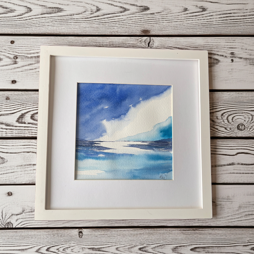 Impressionist modern watercolour orginal painting scottish isles